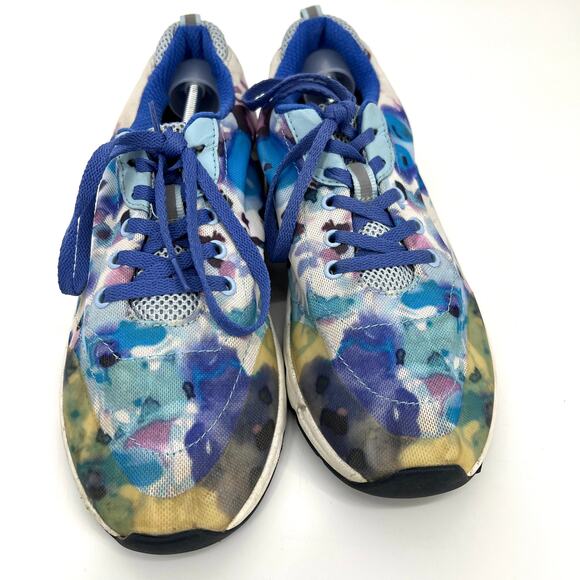 Vionic 335 Tourney 9004 Blue Floral Sneakers Preowned Womens U.S. Size 9 - Picture 2 of 8